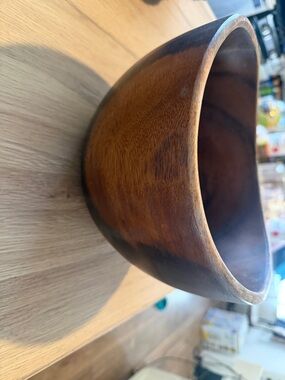 Handcrafted Wooden Bowl - Warm Brown